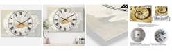 Designart Traditional 3 Panels Metal Wall Clock